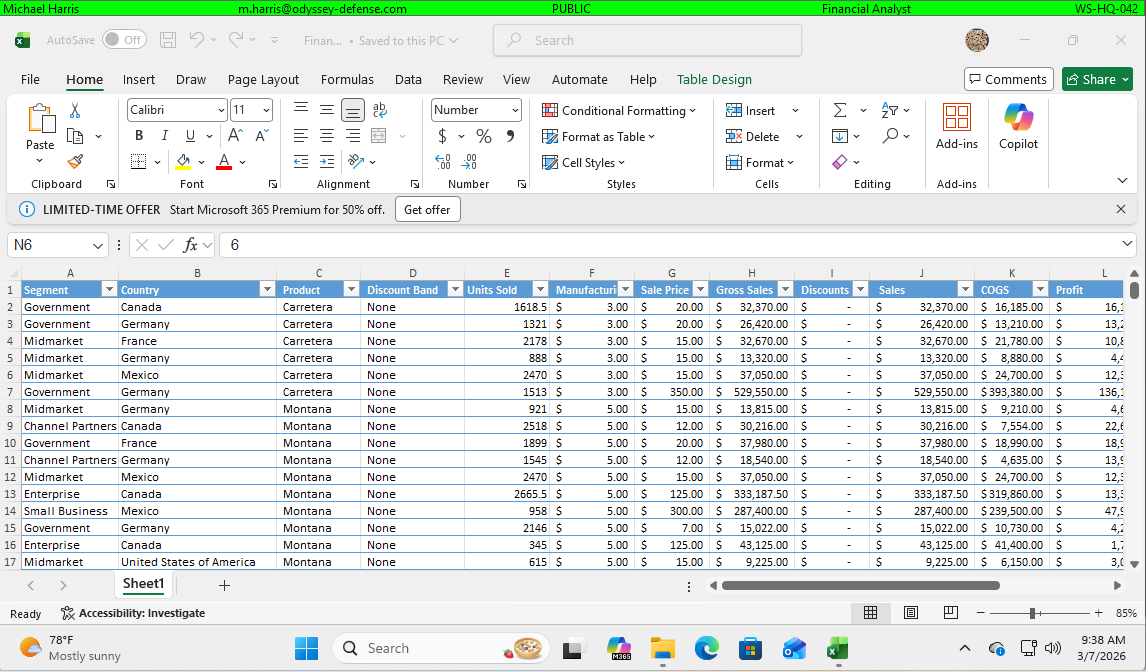 AA-HUD on Microsoft Excel - Financial Analyst
